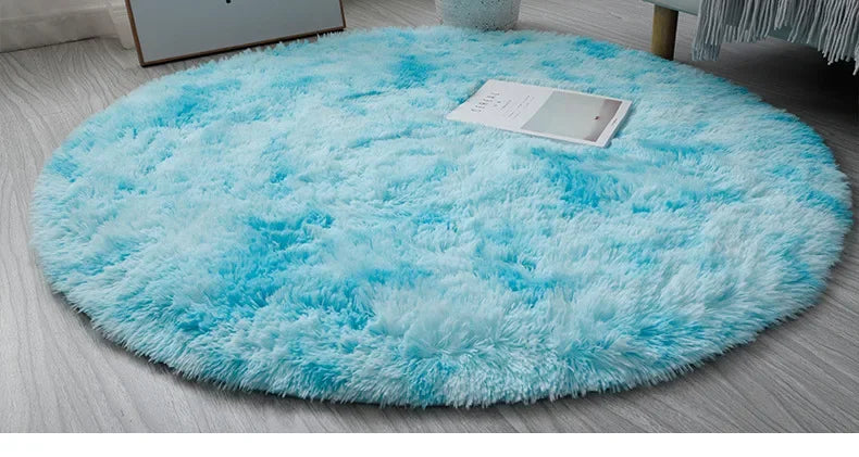 Soft Luxe Round Carpet – Fluffy White Rug for Living Room, Kid’s Room & More