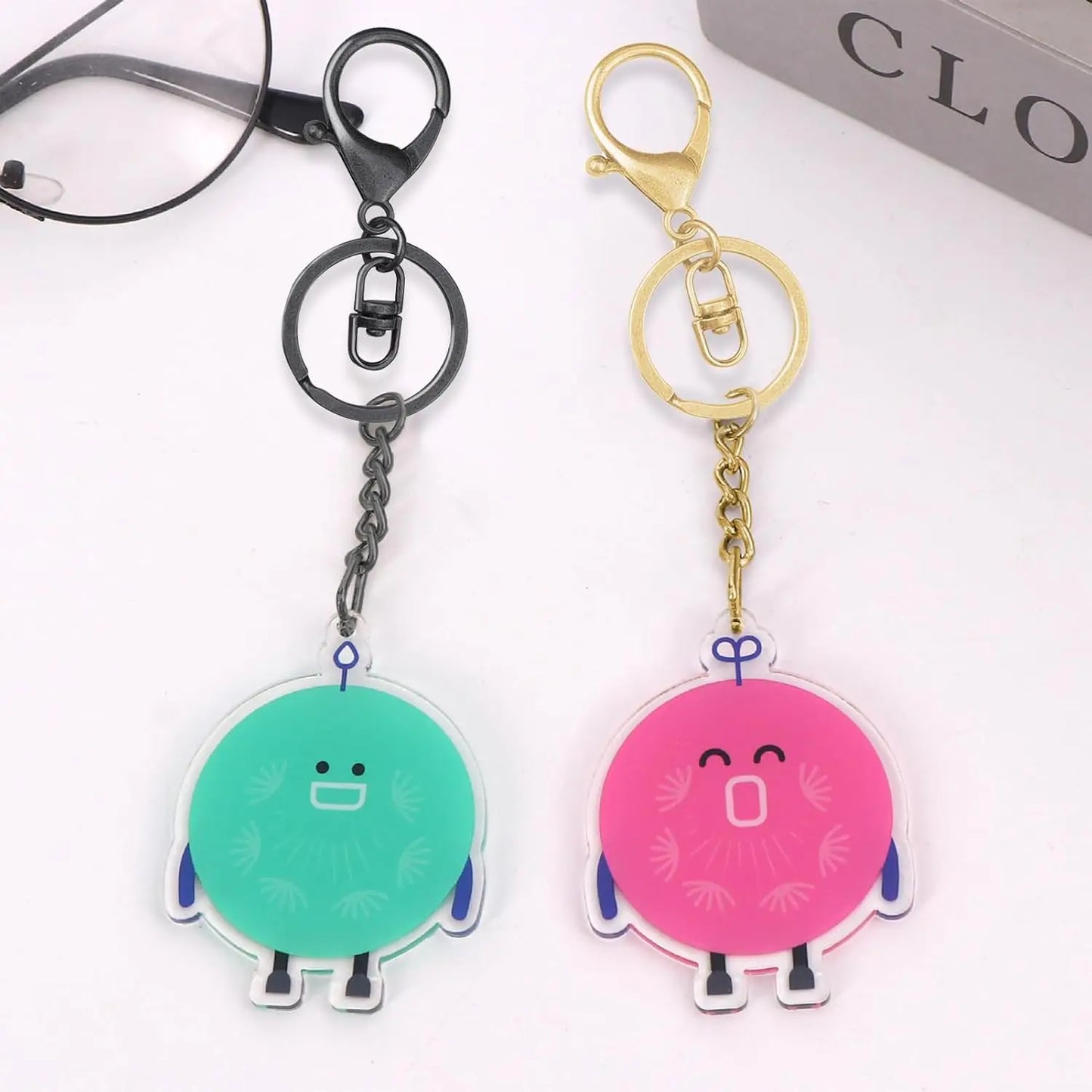 15/30/50/80Pcs Metal lobster Claw Clasp Keychains Swivel Spring Hook with Flat Split Ring for DIY Crafts Keychain Lanyard Making