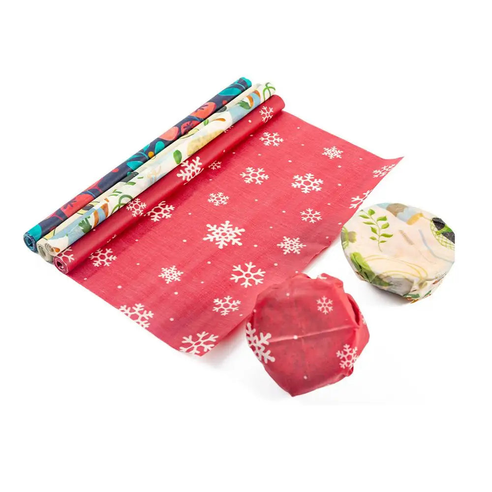 Eco-Friendly Food Wraps 30x100cm Beeswax & Cotton Wrap for Lunch Box/Sandwiches Vintage Patterns Kitchen Wrap Replacement