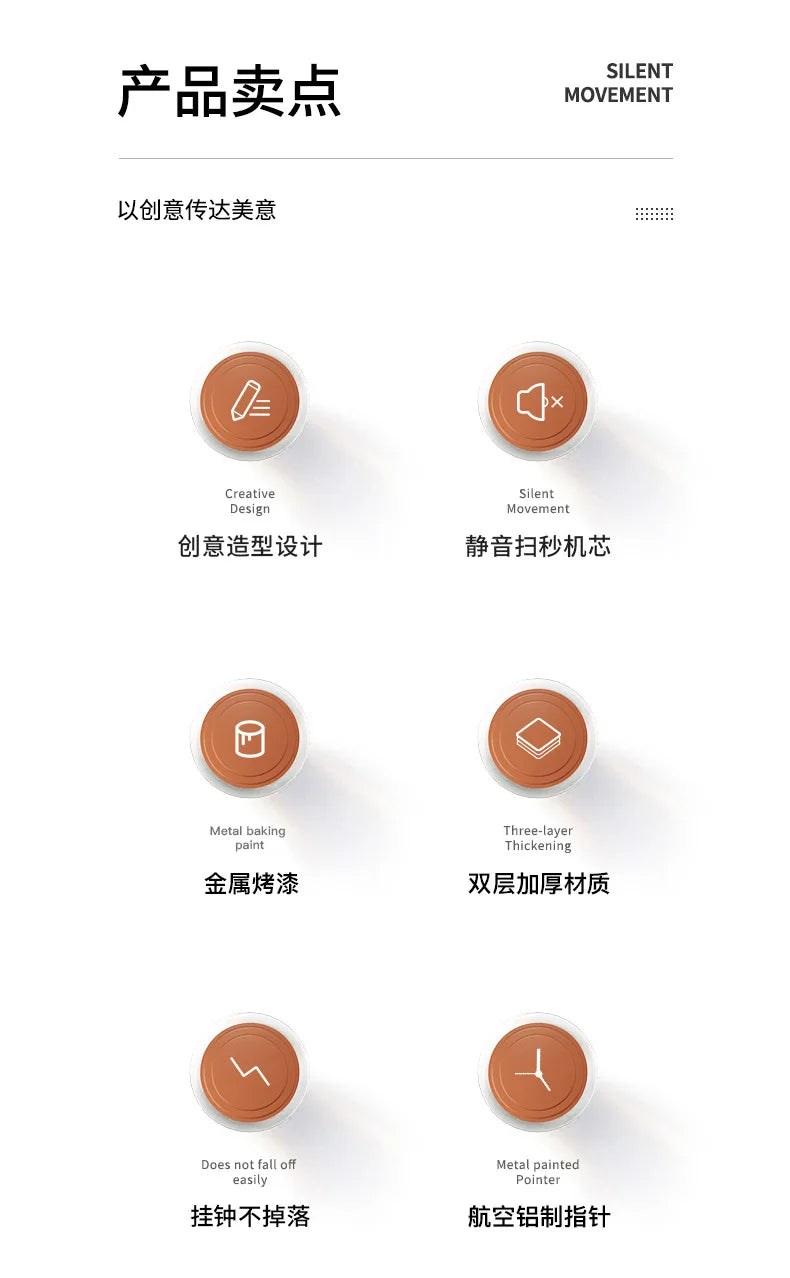 Nordic Luxury Wall Clock Creative Modern Living Room Decor Silent Scandinavian Dining Room Wall Art Clock