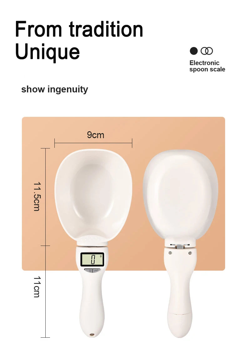 Pet Food Scale Digital Display Kitchen Scale LCD Electronic Precision Weighing Tool Dog Cat Feeding Food Measuring Spoon