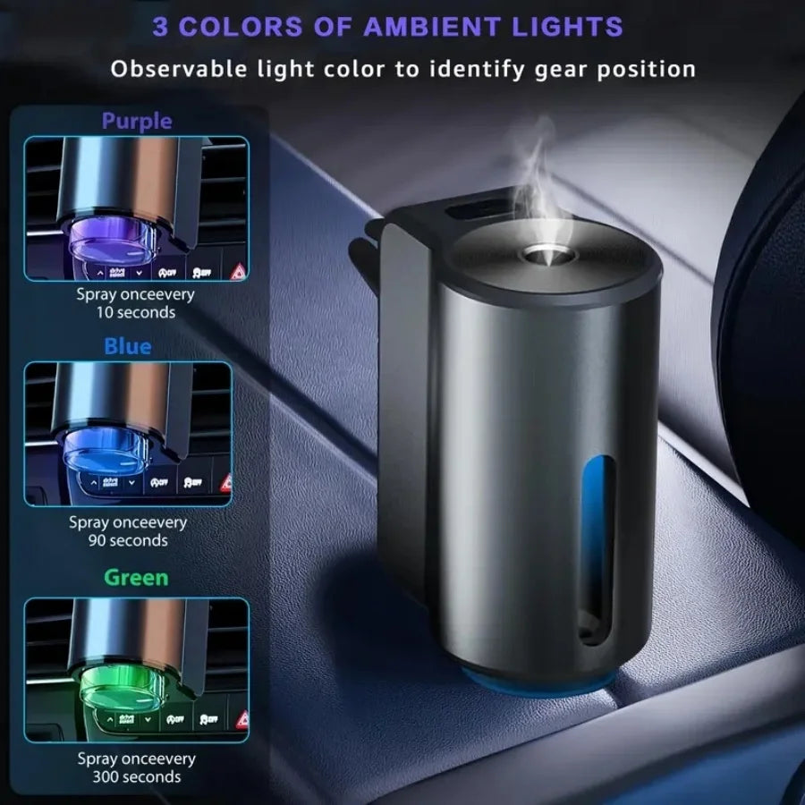 Car Air Freshener With Three Adjustable Intensity Levels, Car Aroma Diffuser, Portable- Freshener Perfume Fragrance
