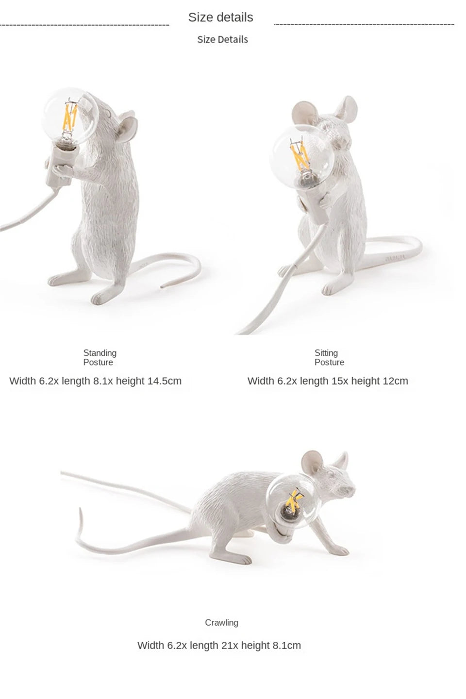Nordic LED Table Lights Resin Animal Mouse Rat Cat Squirrel LED Night Lights Table Lamps Home Decor Desk Lamp Lighting Fixtures