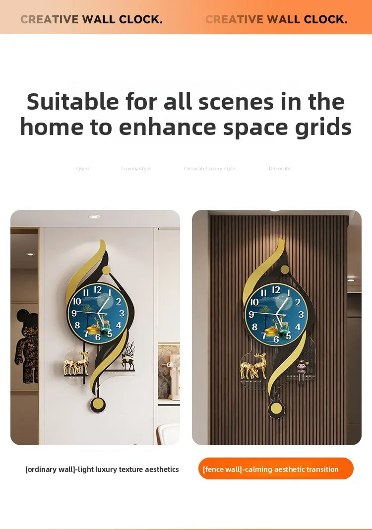 Simple And Modern Home Furnishings Creative Wall Clock Aesthetic Design Silent Digital Clock Restaurant Wall Clock Room Decor