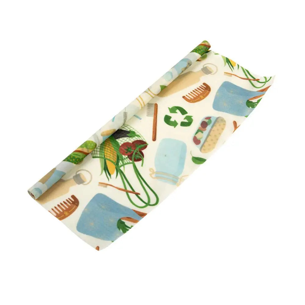 Eco-Friendly Food Wraps 30x100cm Beeswax & Cotton Wrap for Lunch Box/Sandwiches Vintage Patterns Kitchen Wrap Replacement