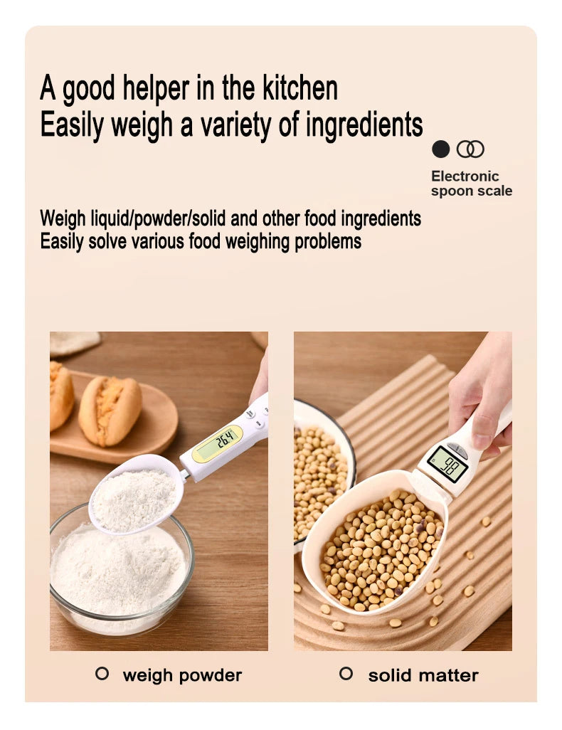 Pet Food Scale Digital Display Kitchen Scale LCD Electronic Precision Weighing Tool Dog Cat Feeding Food Measuring Spoon