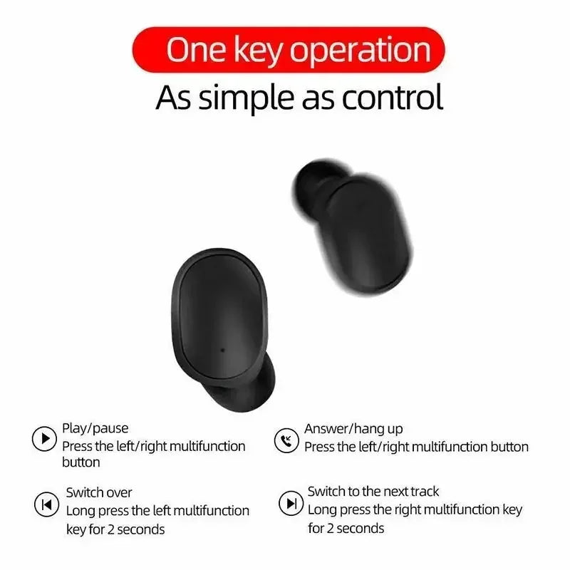 E6S Wireless  Noise Cancelling Bluetooth Earphones With Microphone