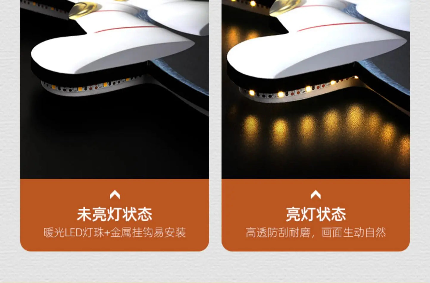 Restaurant Decoration Painting Clock Silent Luxury High Grade Luminous Landscape Mural