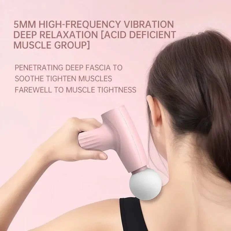 Mini Fascial Massage Gun Vibration Massage Machine Muscle Relaxation Neck And Back Compression Massager Portable Fitness