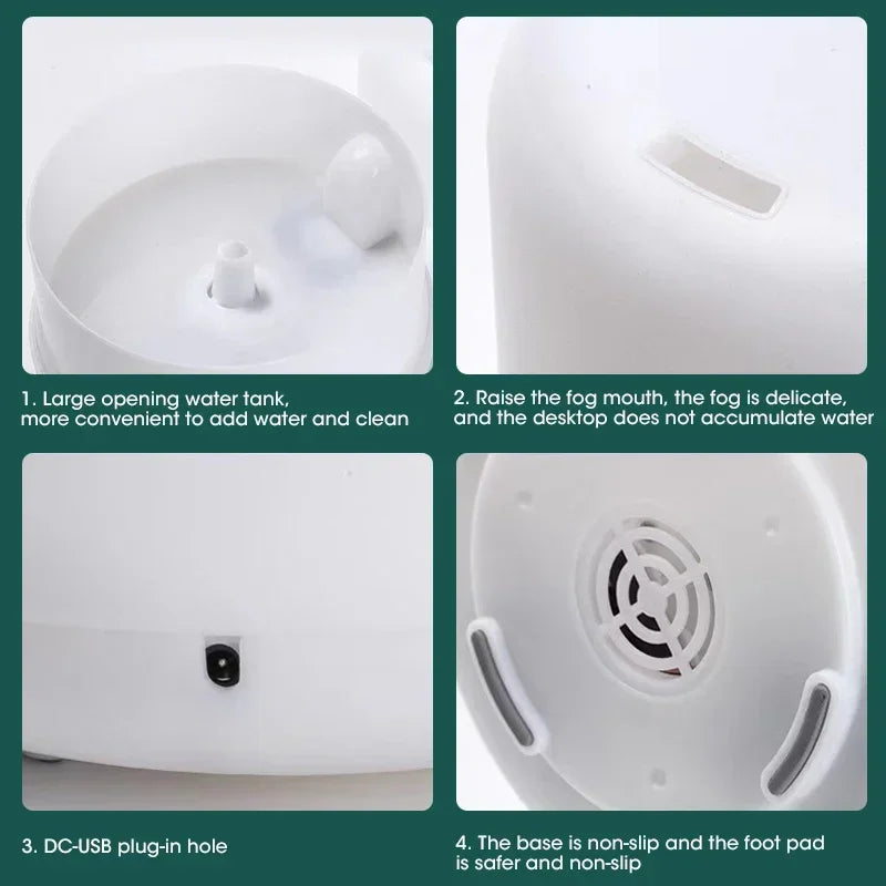 500ML Air Humidifier Essential Oil Diffuser Aroma Diffuser With Dual Color Night Lights USB Humidifier Mini-Size Humidifier