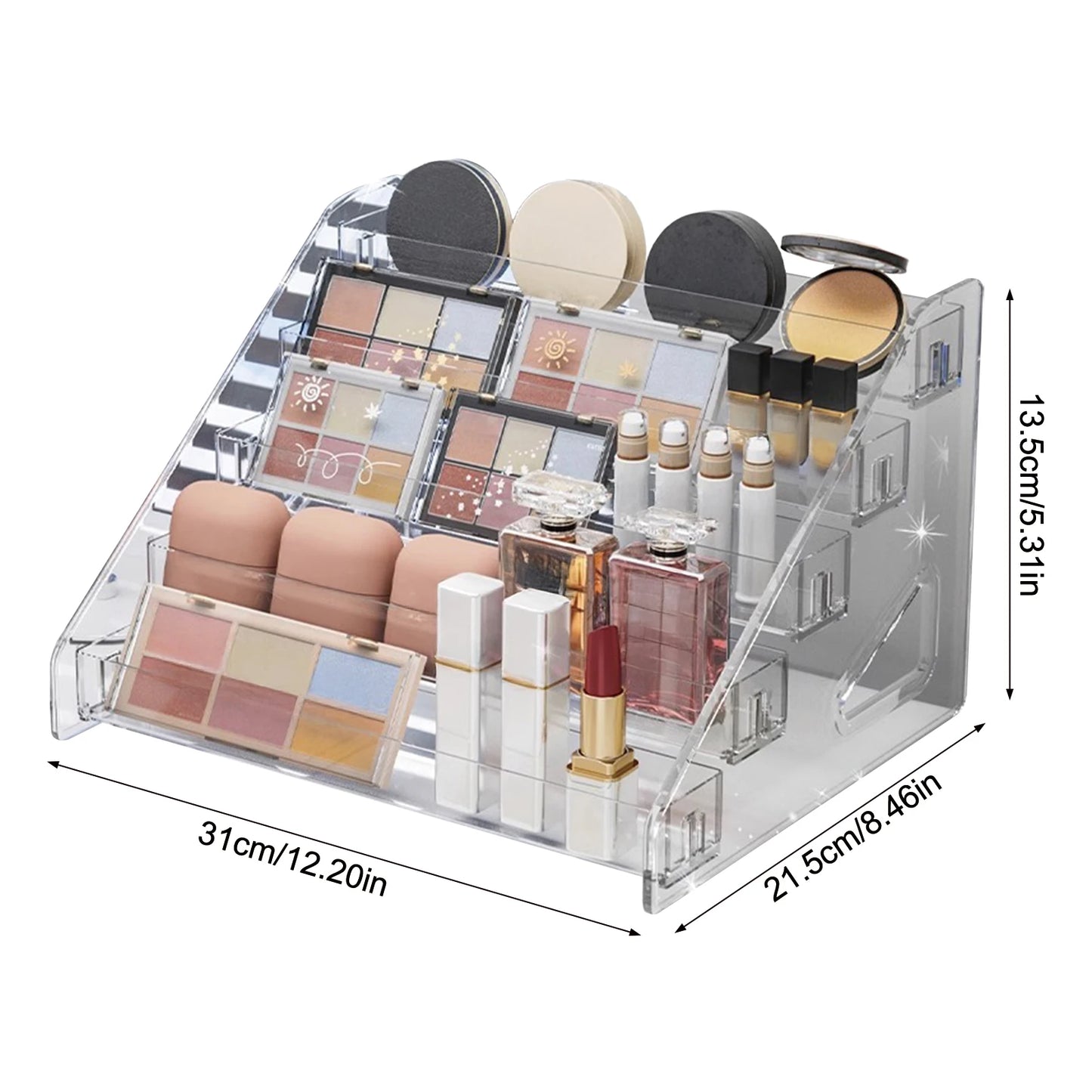 3-7 Layer Transparent Plastic Cosmetic Organizer
