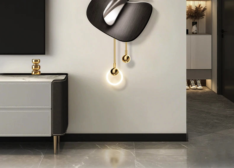 Light Luxury Living Room Decoration Clock High-End Digital Wall Clock Modern Art Home Decor Hanging Painting Wall Watch Mute