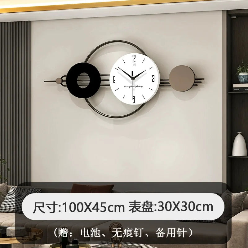 Nordic Luxury Wall Clock Creative Modern Living Room Decor Silent Scandinavian Dining Room Wall Art Clock