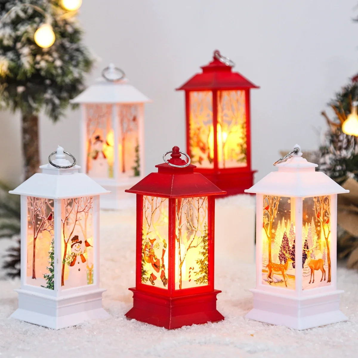 Christmas Lantern Light Merry Christmas Decorations for Home 2025 Christmas Tree Ornaments Xmas Gifts New Year 2026