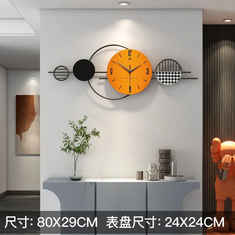 Nordic Luxury Wall Clock Creative Modern Living Room Decor Silent Scandinavian Dining Room Wall Art Clock