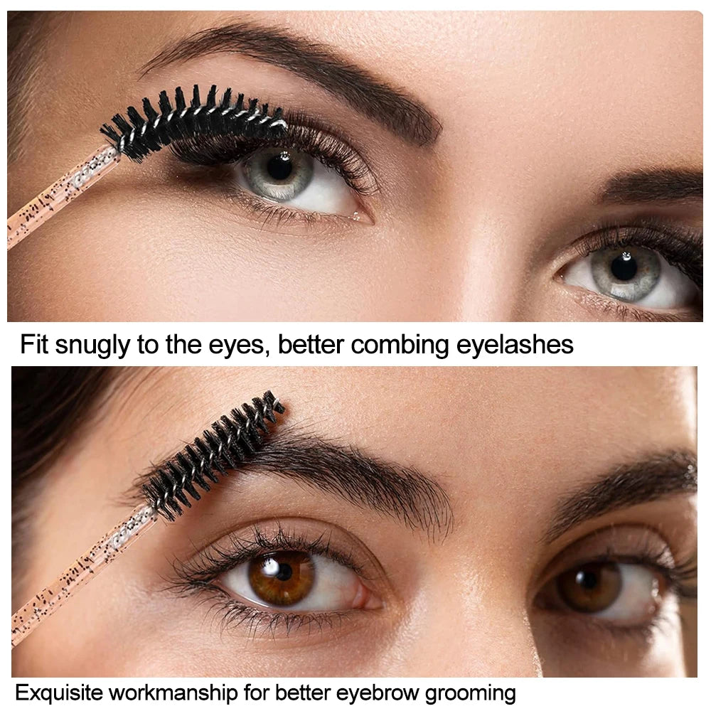 500/1000pcs Eyelash Brush Applicator Wholesale Lash Mascara Wands Brushes For Eyelash Extension Eyebrow Spoolies Beauty Tools