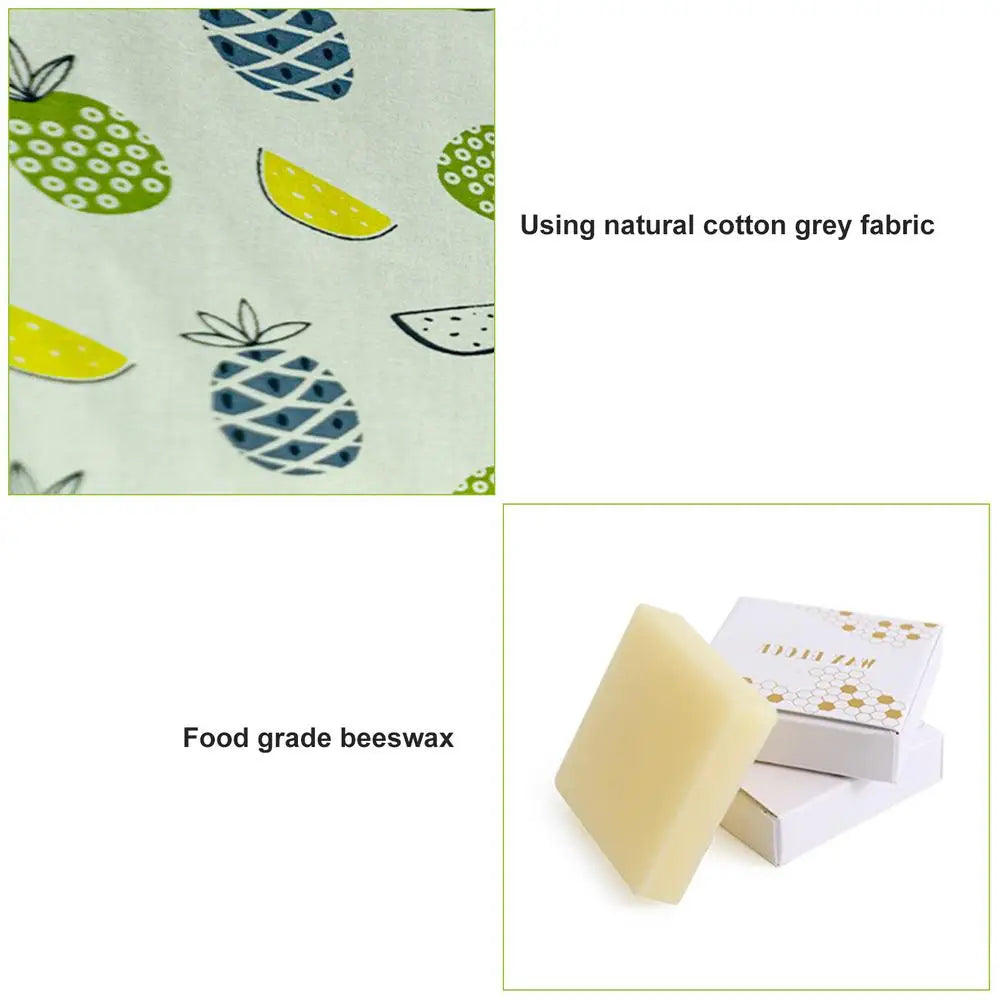 Eco-Friendly Food Wraps 30x100cm Beeswax & Cotton Wrap for Lunch Box/Sandwiches Vintage Patterns Kitchen Wrap Replacement