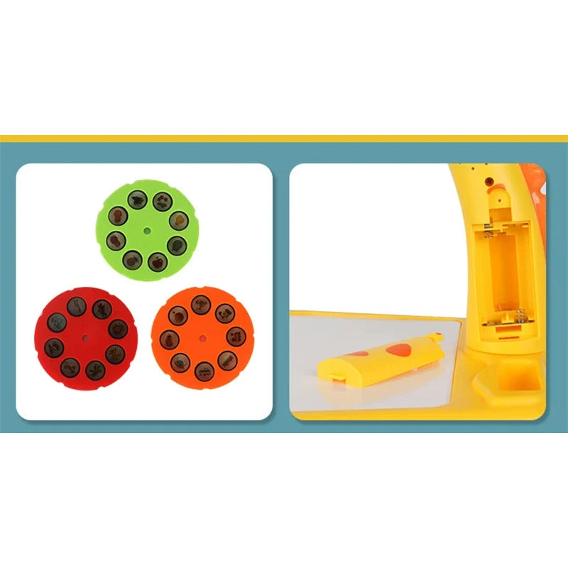 Mini proyector Led de arte para niños, mesa de dibujo, juguete ligero para niños, tablero de pintura, escritorio pequeño, herram
