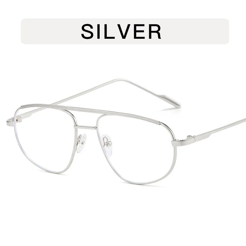 Metal Punk Square Pilot Sunglasses Women Men Luxury Brand Metal Half Frame Sun Glasses Female Gradient Shades Eyewear
