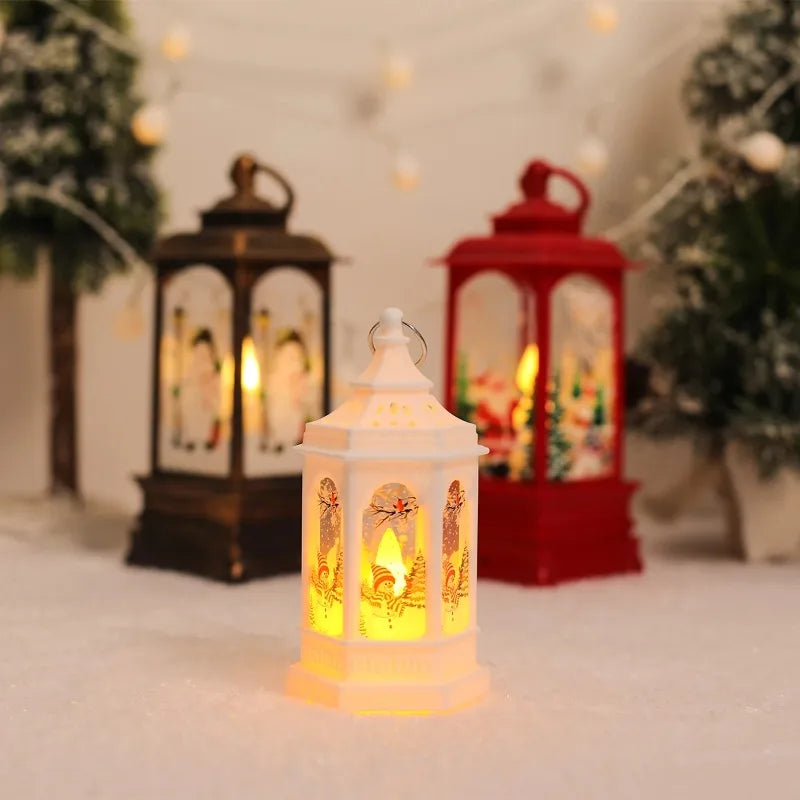 Christmas Lantern Light Merry Christmas Decorations for Home 2025 Christmas Tree Ornaments Xmas Gifts New Year 2026