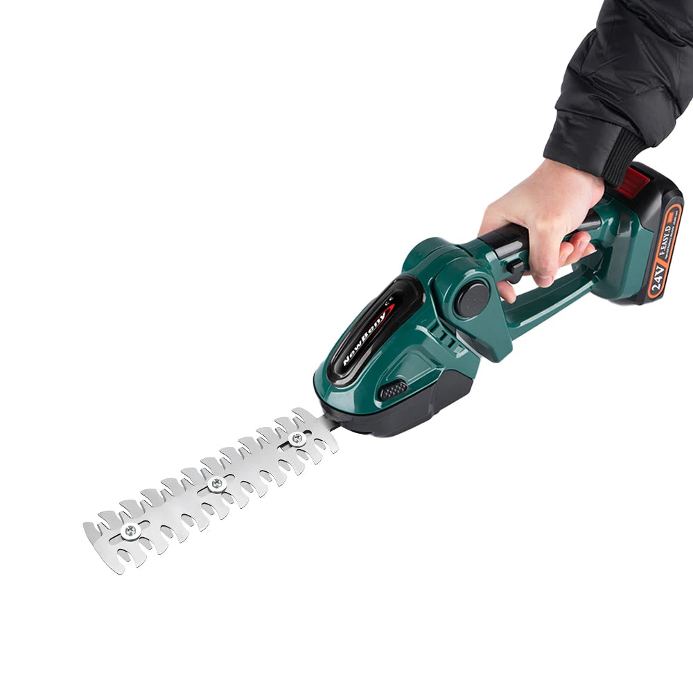 NEWBENY 2 IN 1 Electric Hedge Trimmer Cordless Portable High Power Household Lawn Mower Rechargeable Pruner Weeding Garden Tools
