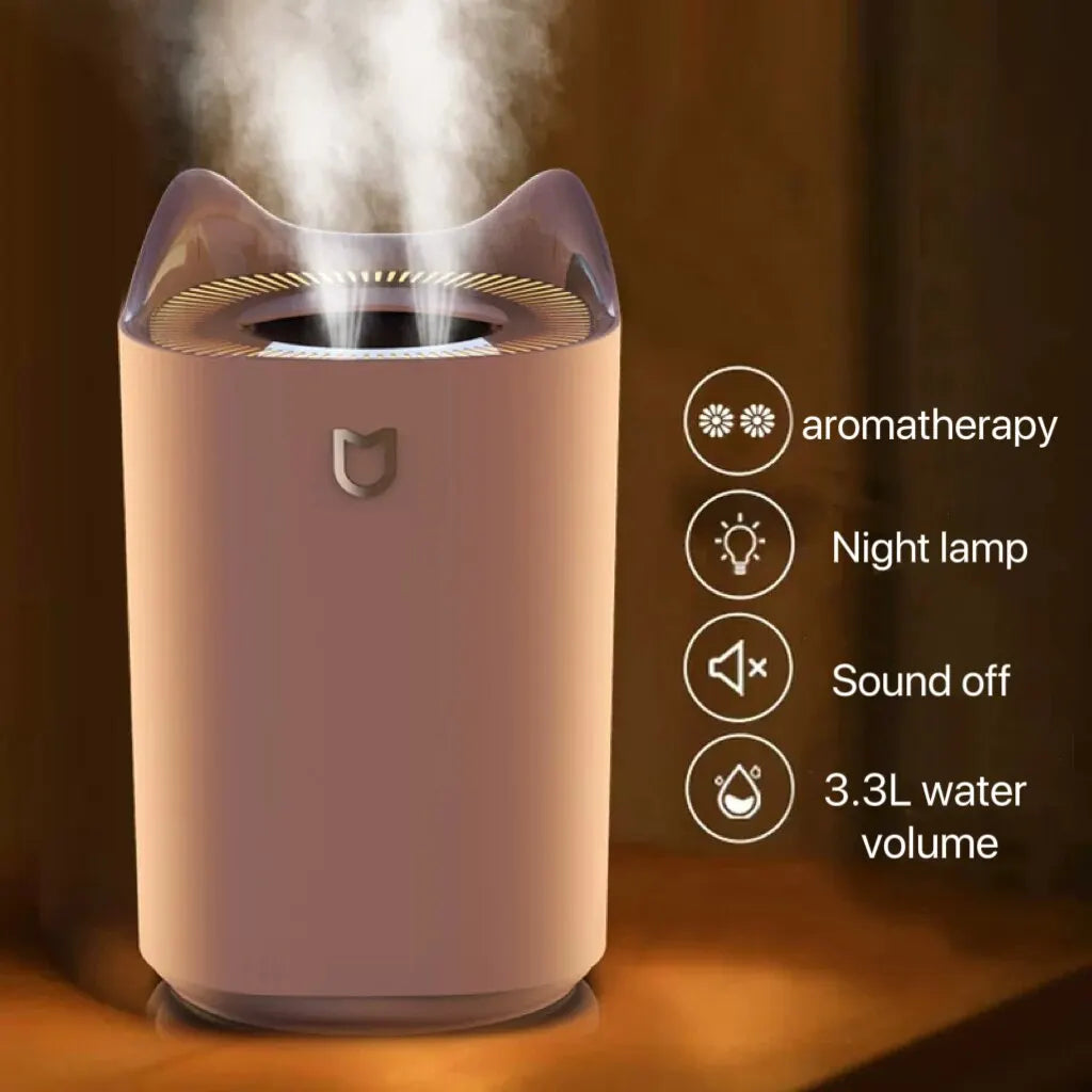 3000Ml Dual Jet Air Humidifier Large Capacity Atomizer Ultrasonic Aroma Diffuser Cool Mist Maker Air Humificador Purifier