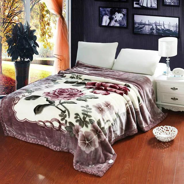 Super Soft Warm Fluffy Weighted Blanket Double Layer Raschel Mink Blanket For Double Bed Winter Bedspread Thick Blanket