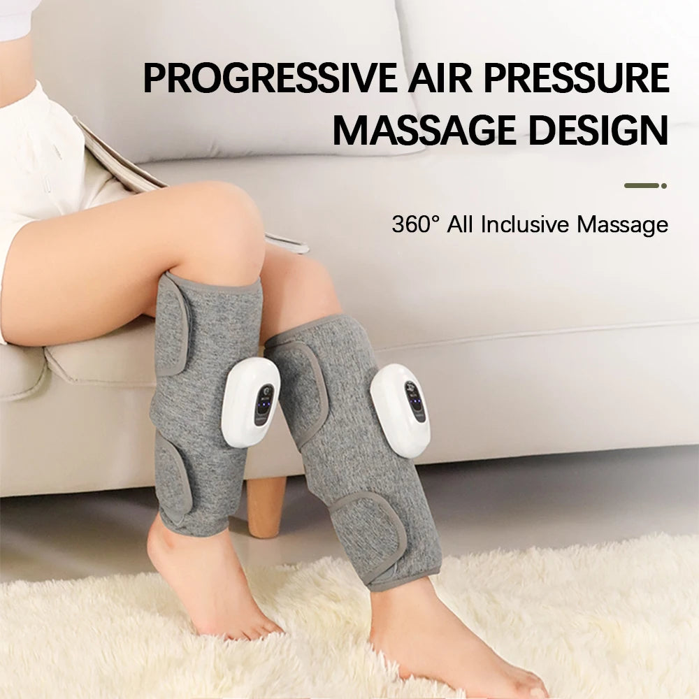 Electric Leg Massager Wireless Rechargeable Air Compression Leg Calf Massage for Relax Leg Muscles 360° Air Pressure Leg Massage