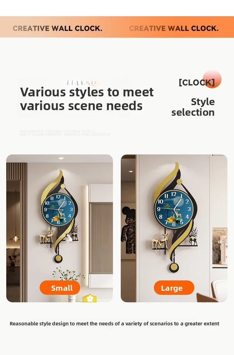 Simple And Modern Home Furnishings Creative Wall Clock Aesthetic Design Silent Digital Clock Restaurant Wall Clock Room Decor