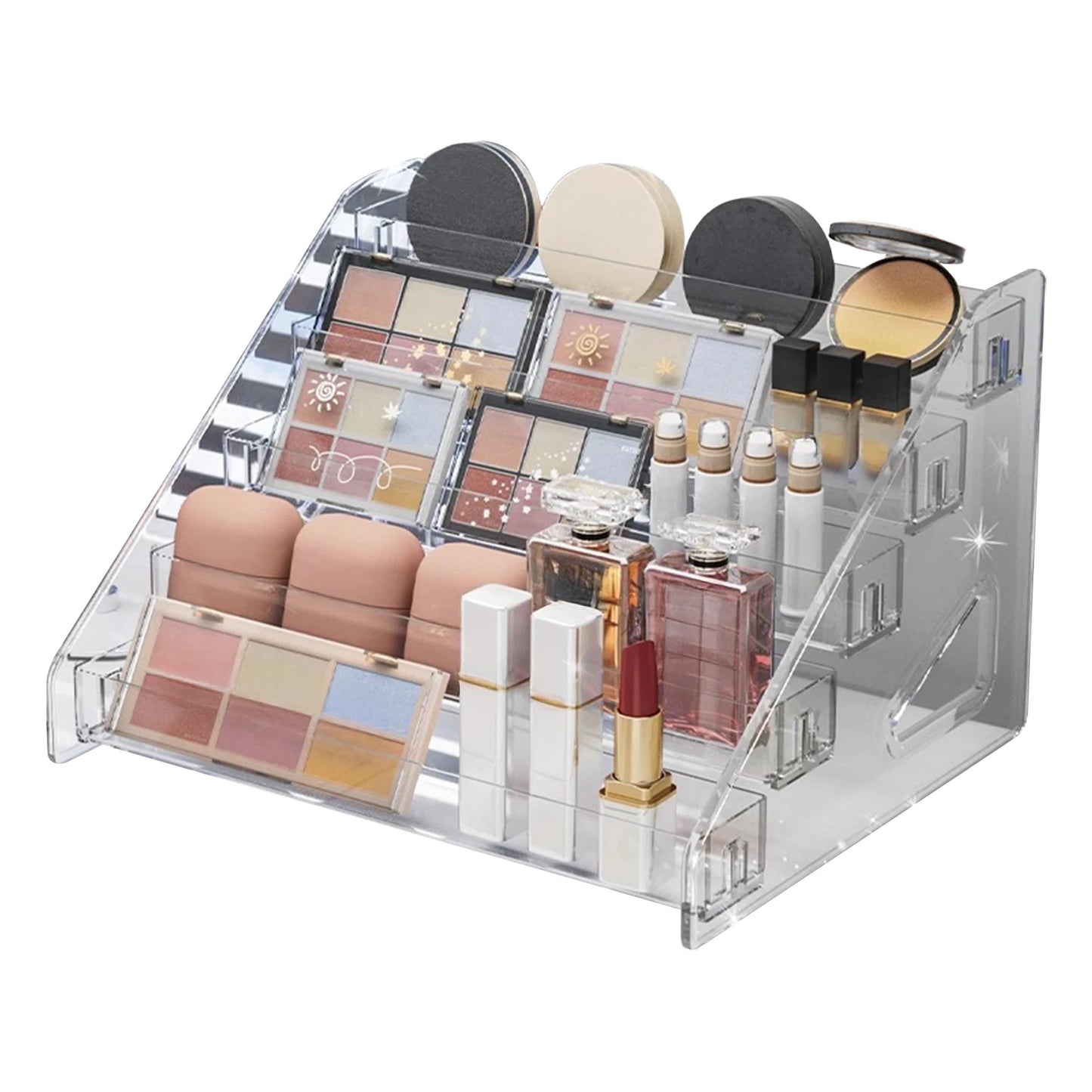 3-7 Layer Transparent Plastic Cosmetic Organizer