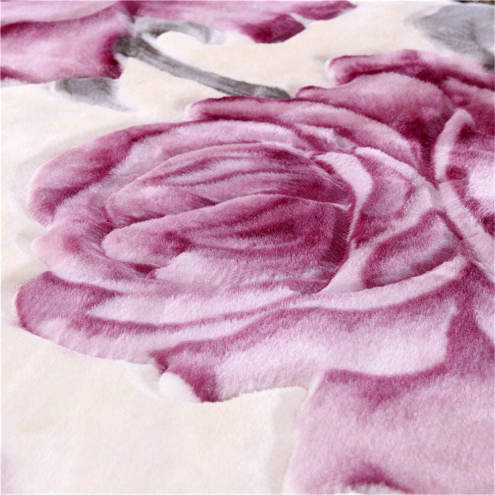 Super Soft Warm Fluffy Weighted Blanket Double Layer Raschel Mink Blanket For Double Bed Winter Bedspread Thick Blanket