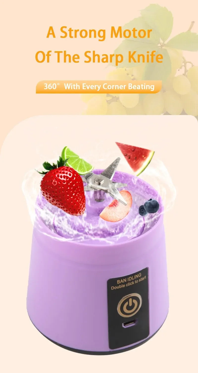 USB mini electric juicer smoothie milkshake machine portable automatic freshly squeezed fruit orange lemon kitchen blender