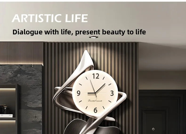 Light Luxury Living Room Decoration Clock High-End Digital Wall Clock Modern Art Home Decor Hanging Painting Wall Watch Mute