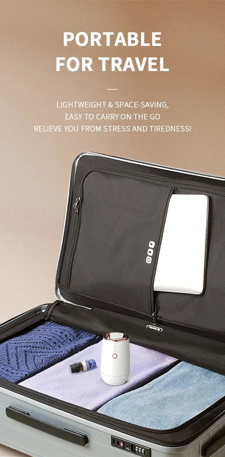 Mini Car Waterless Essential Oils Diffuser Car Fragrance Aromatherapy Diffuser Higher Atomizing Efficienc Home Air Freshener