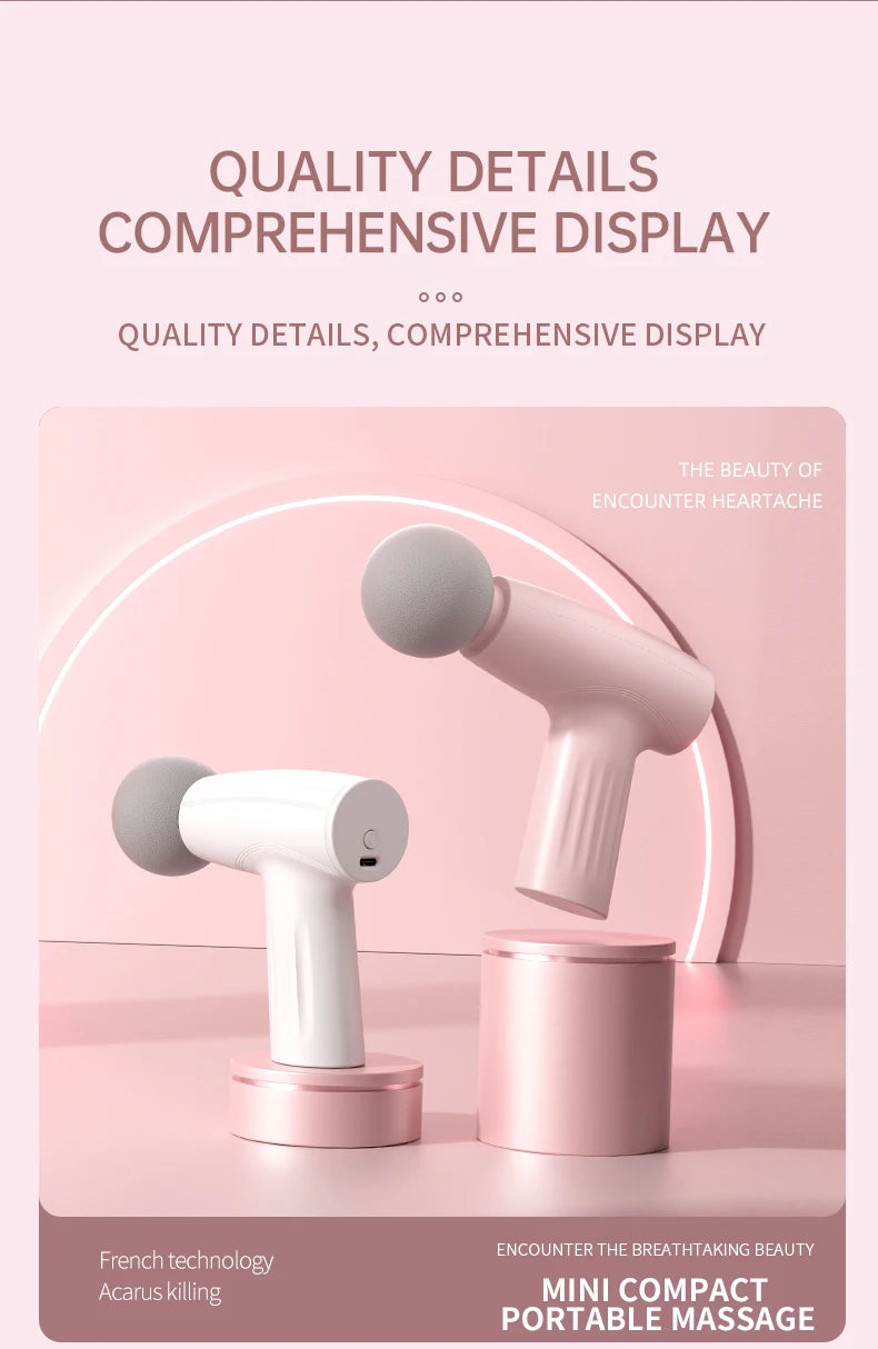 Mini Fascial Massage Gun Vibration Massage Machine Muscle Relaxation Neck And Back Compression Massager Portable Fitness