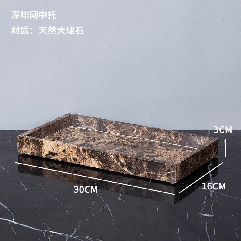 Emperador Dark Natural Marble Bathroom Set Brown Luxury Toothbrush Holder Soap Dish Soap Dispenser Bathroom Accessories