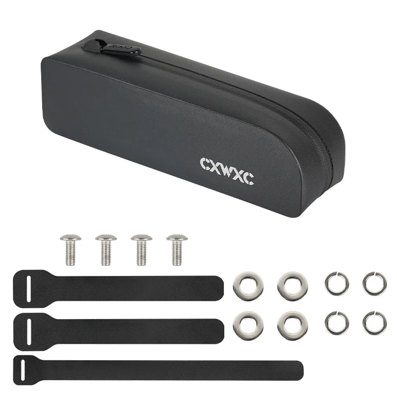 CXWXC Bicycle Magnetic Lid Top Tube Bag With Bolts Mounted & Straps Two Way Install MTB Road Bike Waterproof Front Frame Bag