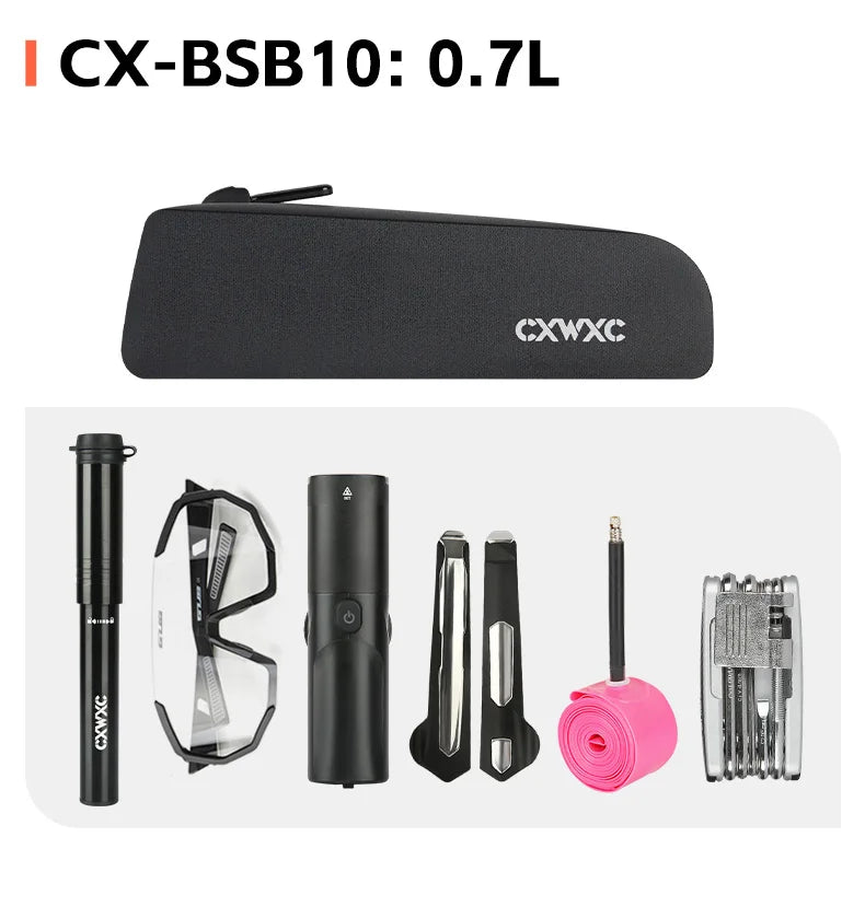 CXWXC Bicycle Magnetic Lid Top Tube Bag With Bolts Mounted & Straps Two Way Install MTB Road Bike Waterproof Front Frame Bag