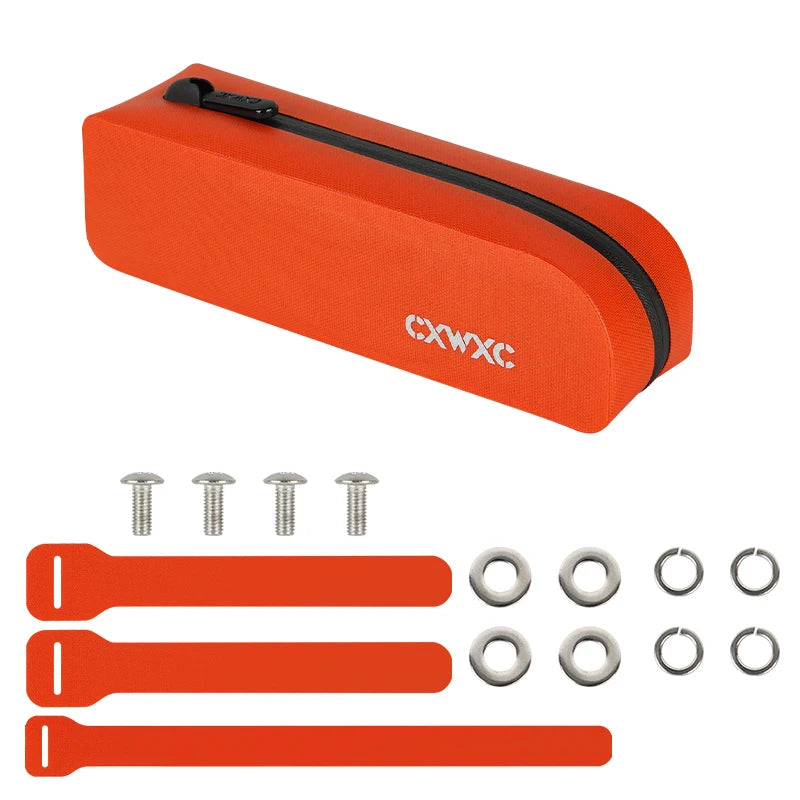 CXWXC Bicycle Magnetic Lid Top Tube Bag With Bolts Mounted & Straps Two Way Install MTB Road Bike Waterproof Front Frame Bag