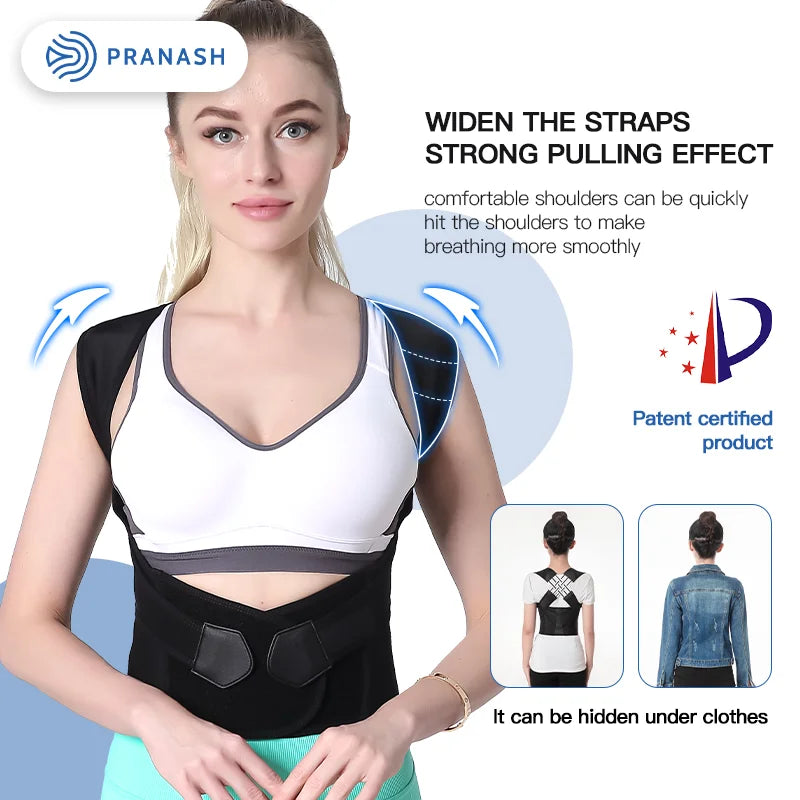 Adjustable Back Posture Corrector Belt Women Men Prevent Slouching Relieve Pain Posture Corrector