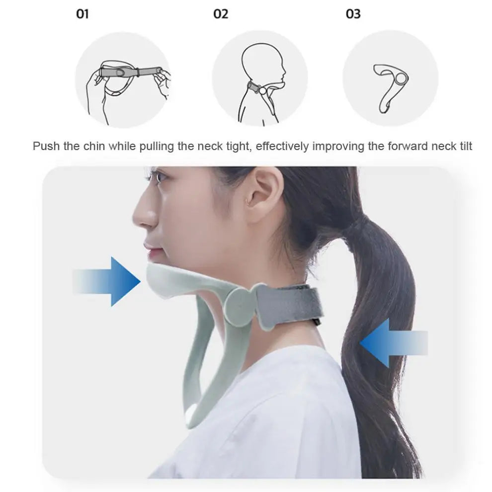 Neck Stretcher & Posture Corrector – Adjustable Neck Brace for Pain Relief & Support