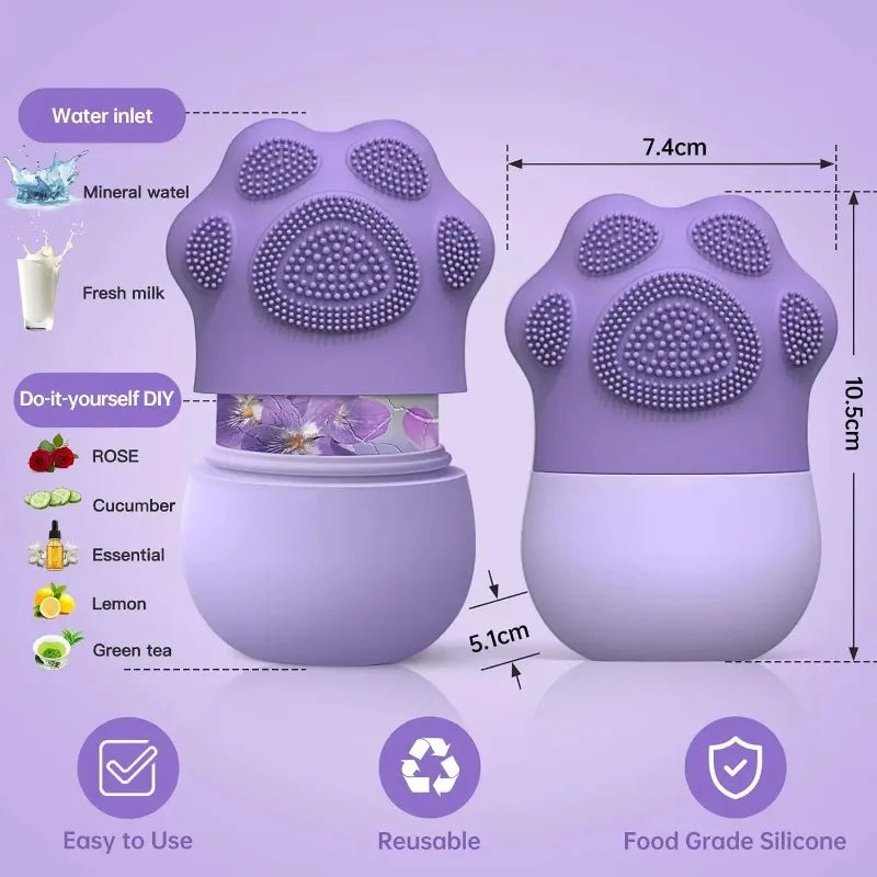 Silicone Ice Facial Roller – Cooling Contour Tool for Lifting, De-Puffing & Glowing Skin