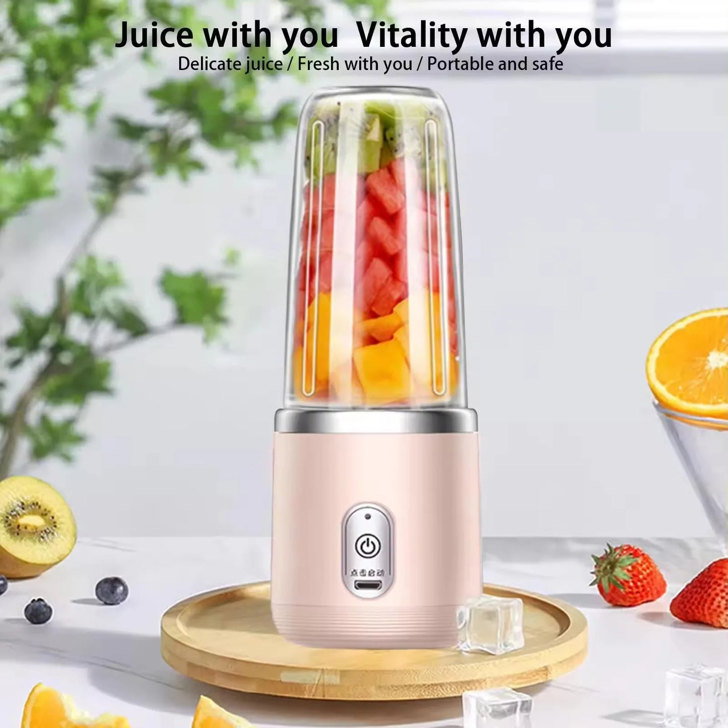 JuiceMate™ Mini Portable Juicer – USB Rechargeable Mixer for Fruits &amp; Veggies