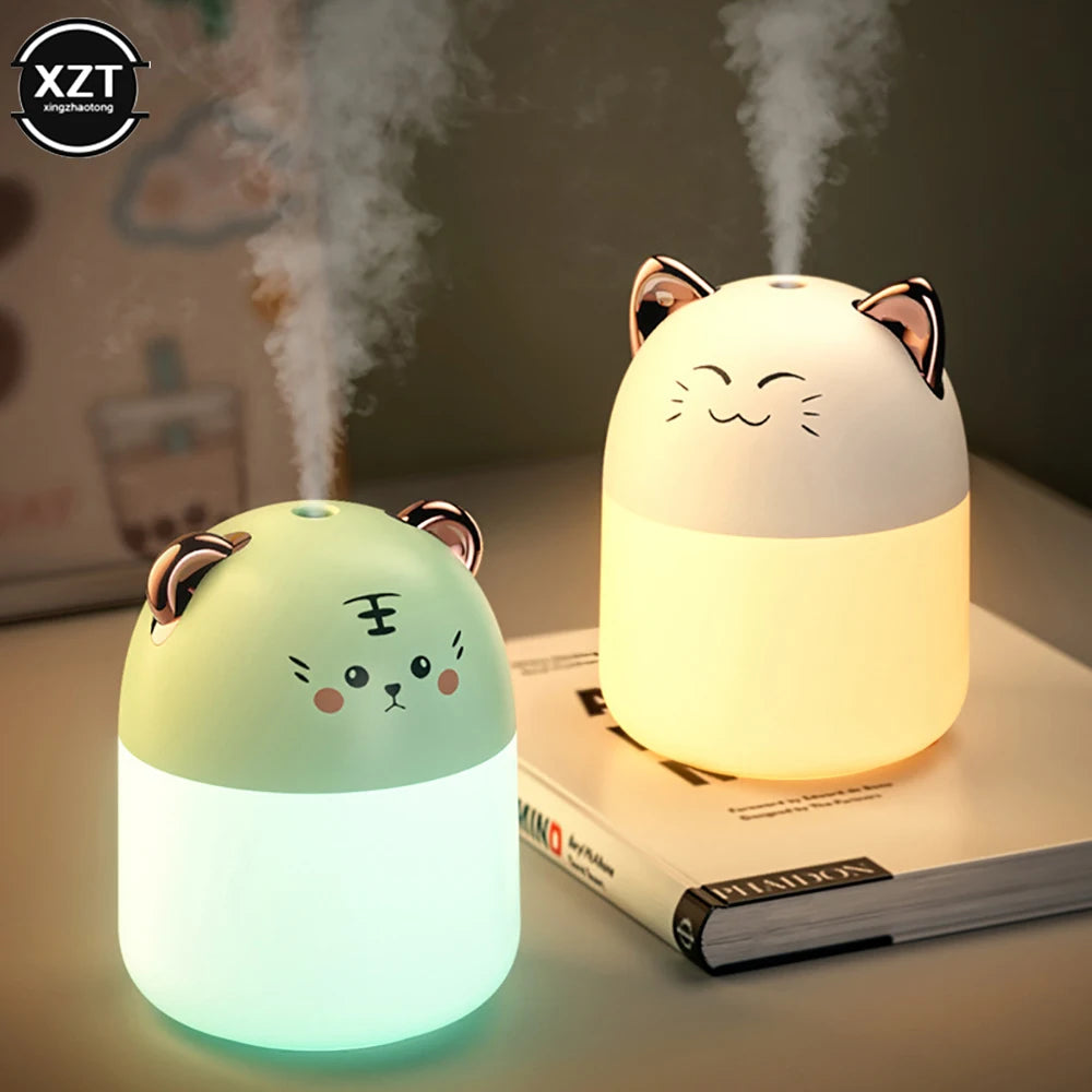 Humidifier With Colorful Atmosphere Light 250ml Capacity Cool Mist Aroma Diffuser Home Bedroom Humidifier Purifier