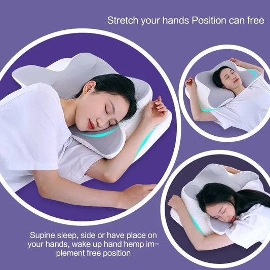 The LuxeContour™ Butterfly Pillow – Sculpted Support, Effortless Sleep