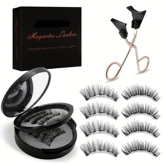 Magnetic Eyelash Kit – 8PCS Reusable Natural Lashes + Tools