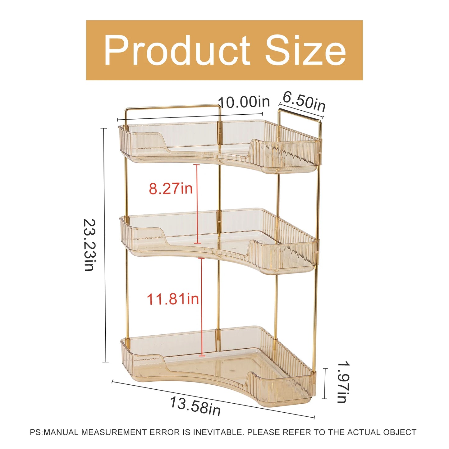 Makeup Storage Shelf Corner Bathroom Counter Organizer Bathroom Countertop Shelf Makeup Storage Clear Perfume Tray Holder