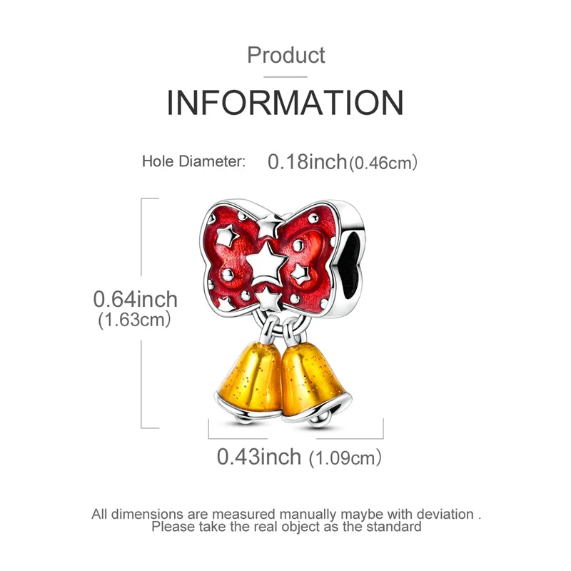 Ladies' Christmas Bead Pendant 925 Pure Silver Snowman Santa Claus Suitable Original Bracelet Exquisite DIY Jewelry Gift