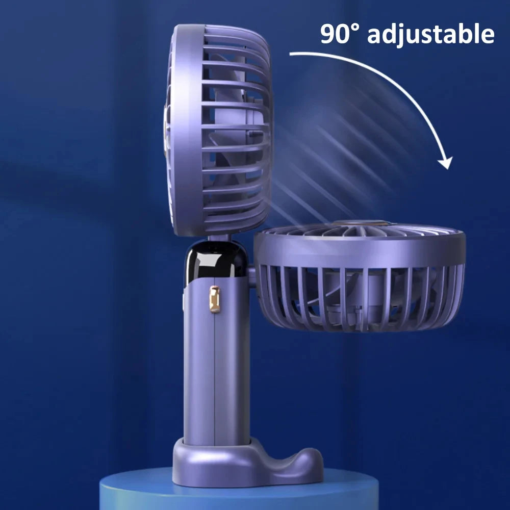 Smart Folding Fan with LED Display