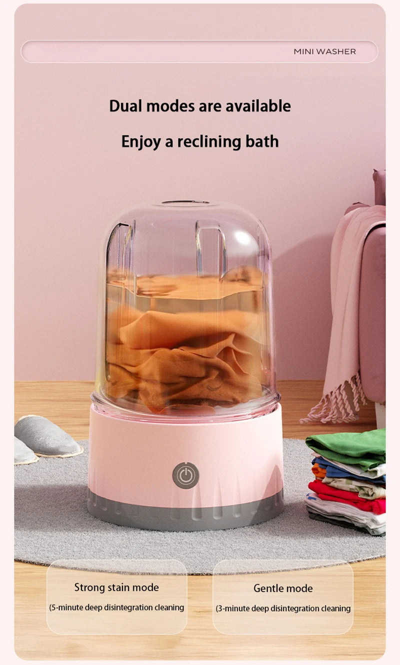 New Wireless Washing Machine Portable Underwear Cleaner 2000AH Mini Socks Wash Machine Fully automatic Laundry Bucket
